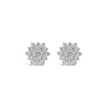 Aros girasoles de diamantes.